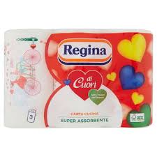 ASCIUGATUTTO REGINA DI CUORIx3